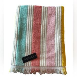 NWT Rachel Zoe Multicolor Stripes Beach Towel approx 72x40